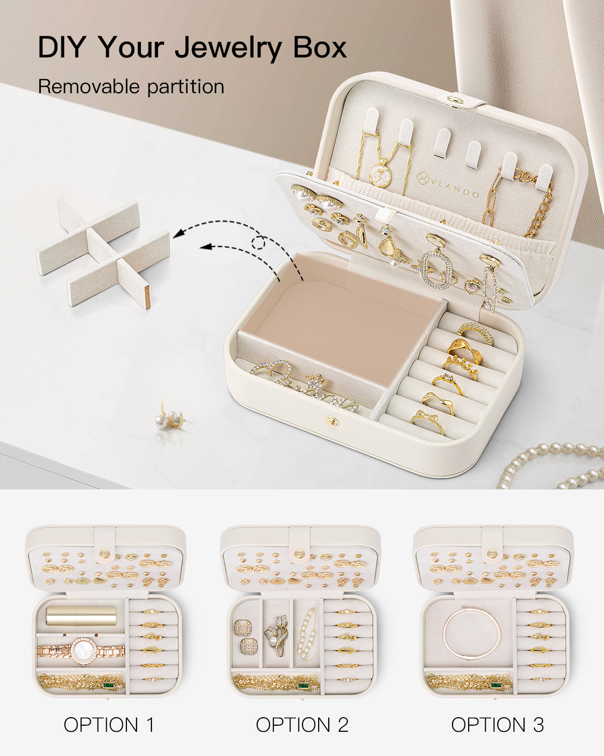 VLANDO Travel Ritual-Aurora Portable Jewelry Case Organizer