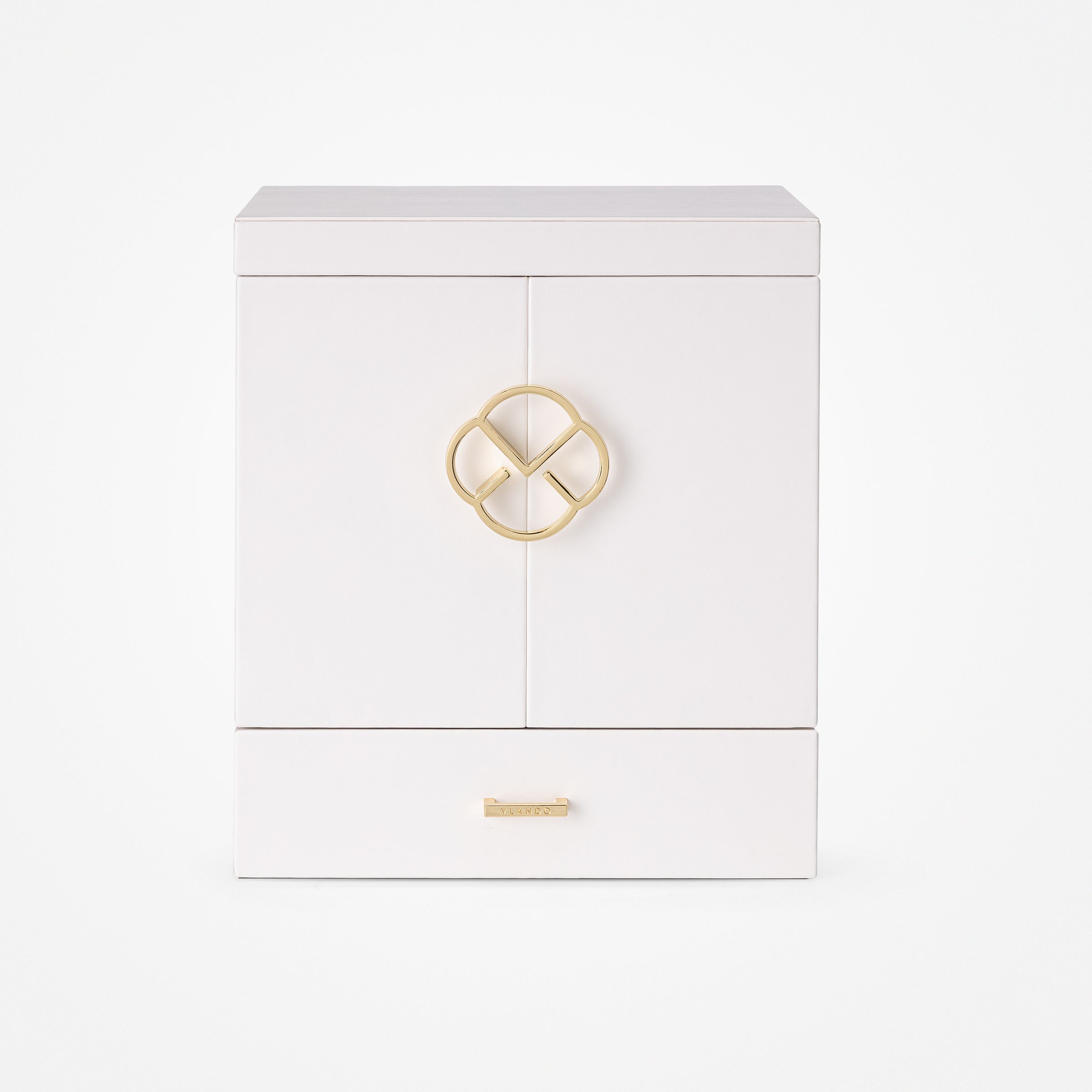 VLANDO Quiet Luxe-Hita Plus,Large Jewelry Box,Faux Leather Jewelry Box with Mirror – 5 Drawer Velvet Organizer