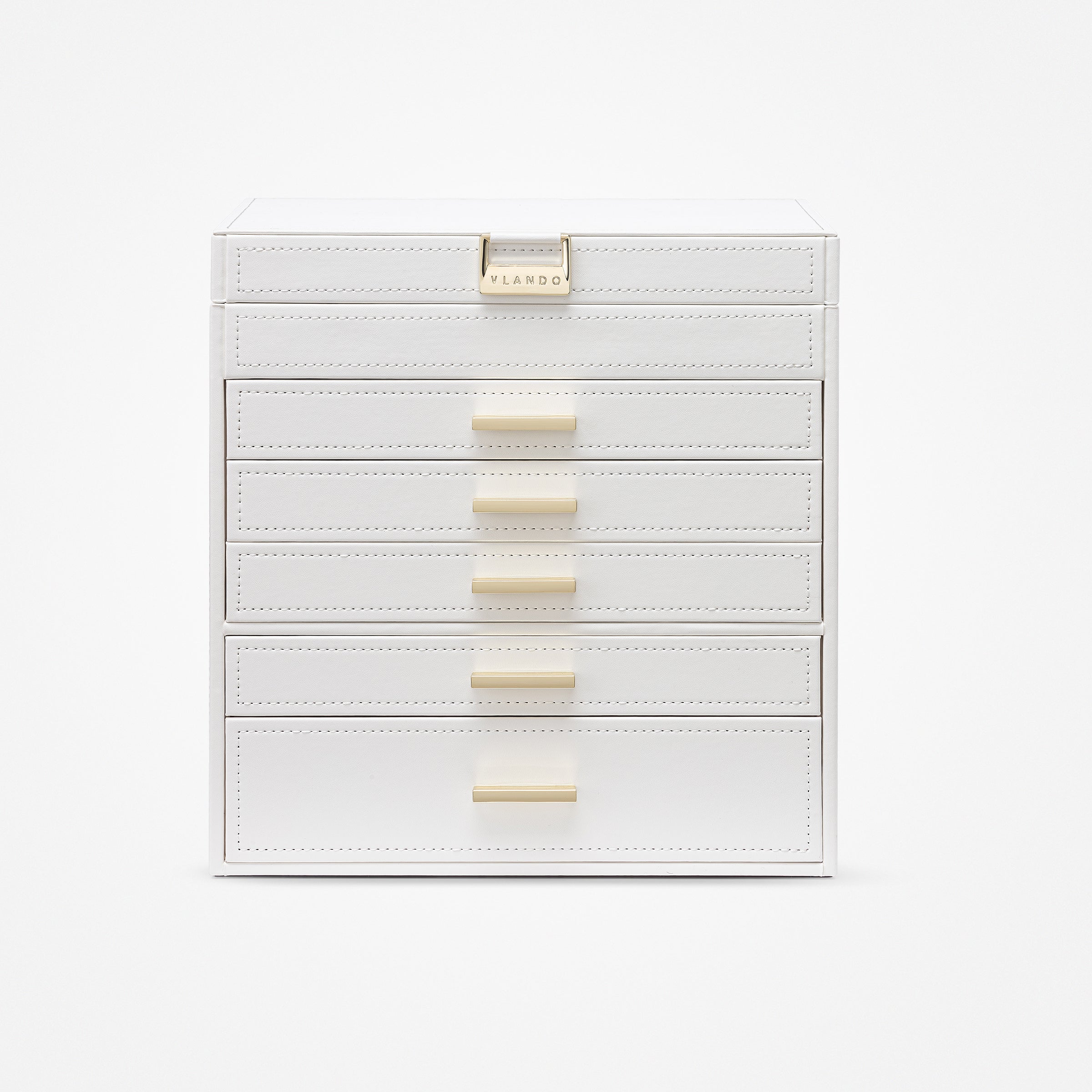 VLANDO Quiet Luxe 6-Layer Large Jewelry Box Organizer