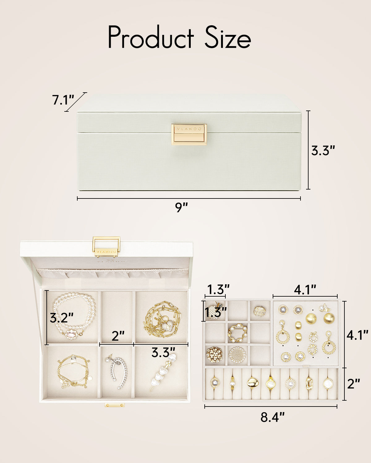 VLANDO Everyday Keepsake Medium Jewelry Box