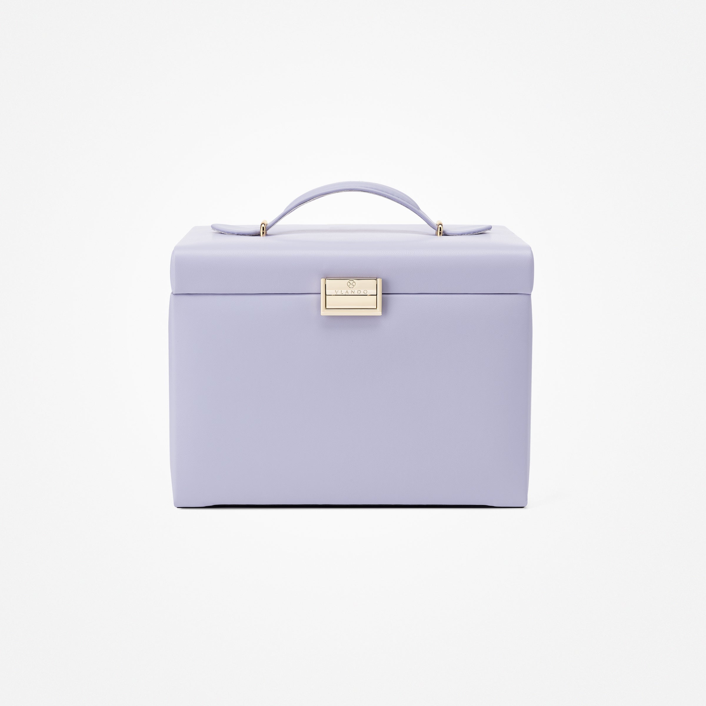 VLANDO Quiet Luxe 4-Layer Large Jewelry Box Organizer with Mirror & Drawers – Leather Jewelry Storage Case