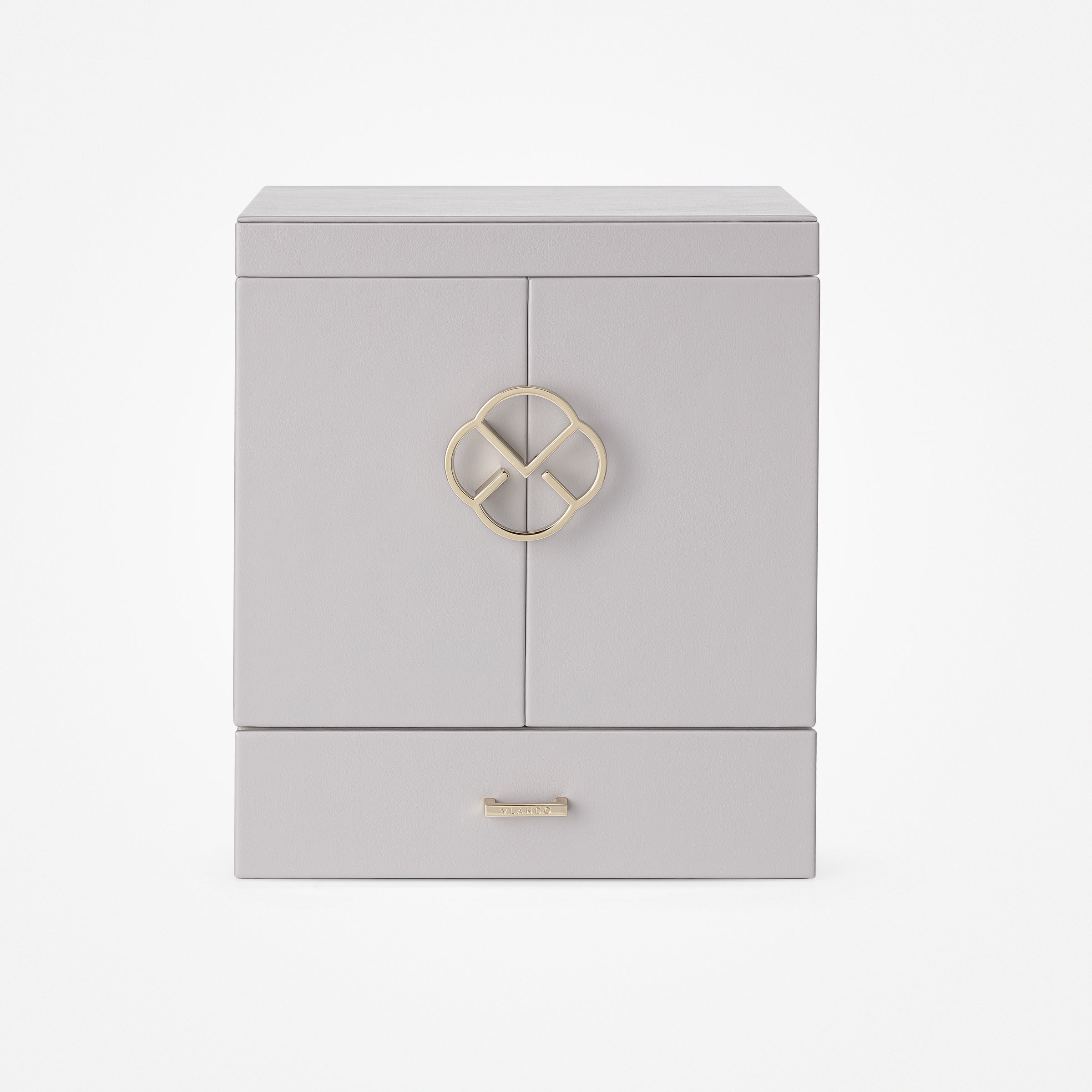 VLANDO Quiet Luxe 6-Layer Large Jewelry Box & Organizer with Mirror