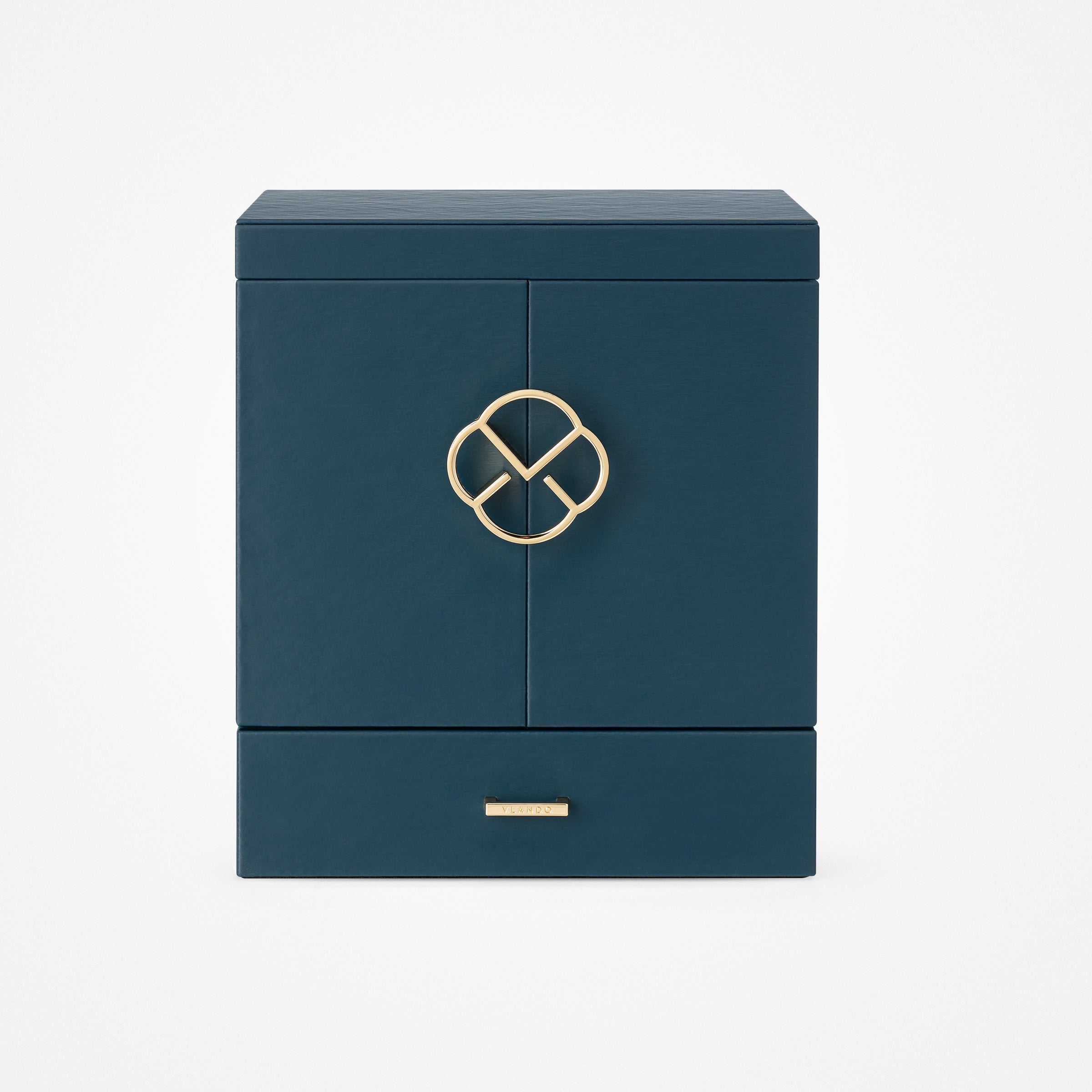 VLANDO Quiet Luxe-Hita Plus,Large Jewelry Box,Faux Leather Jewelry Box with Mirror – 5 Drawer Velvet Organizer