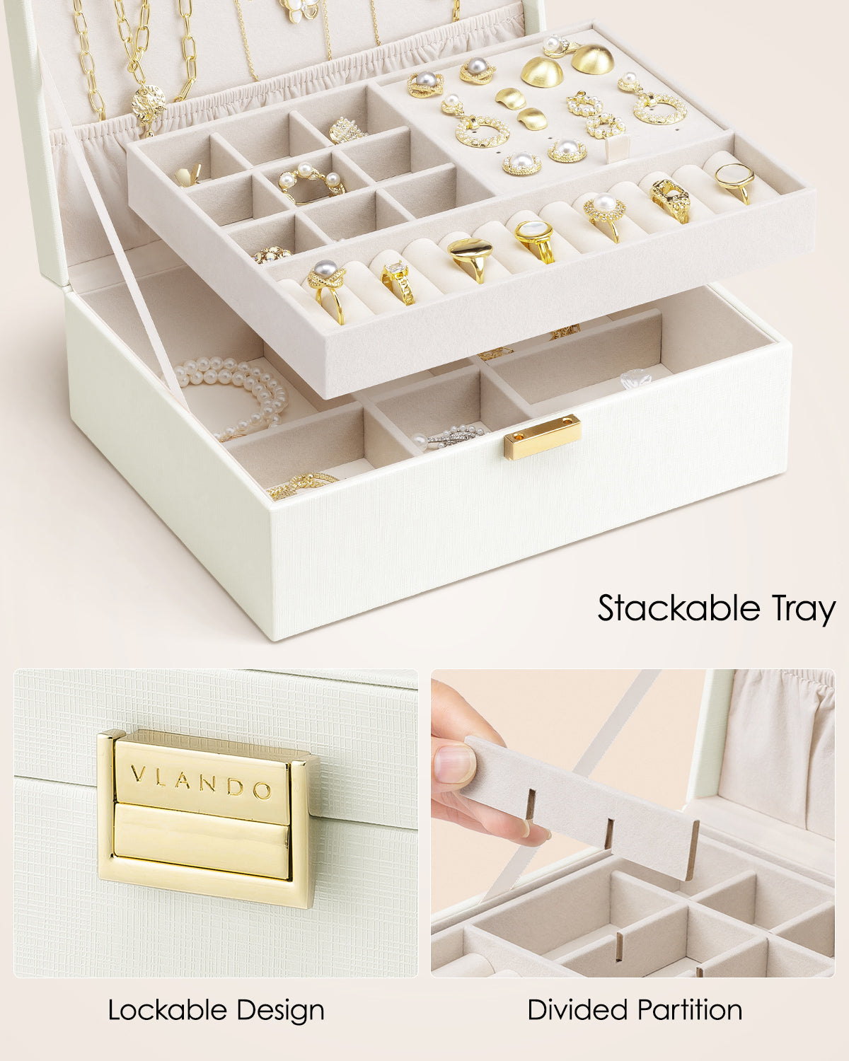 VLANDO Everyday Keepsake Medium Jewelry Box