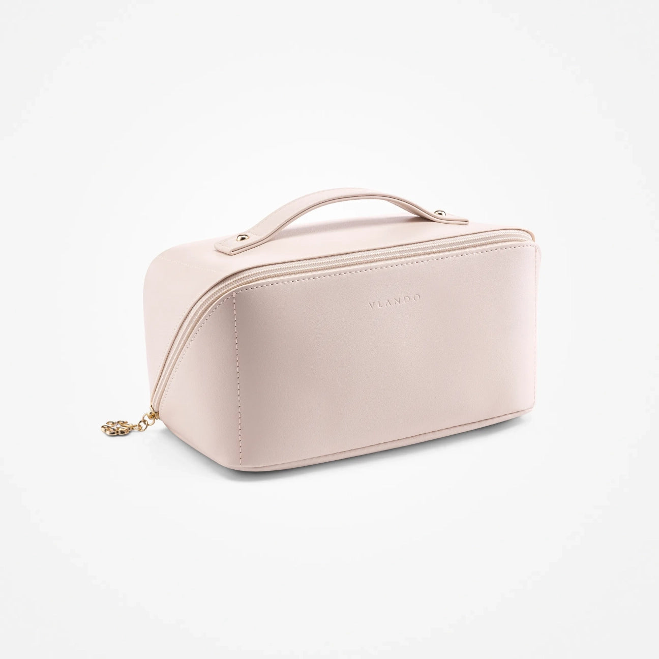 VLANDO Travel Makeup & Toiletry Bag – Large PU Leather Cosmetic Organizer