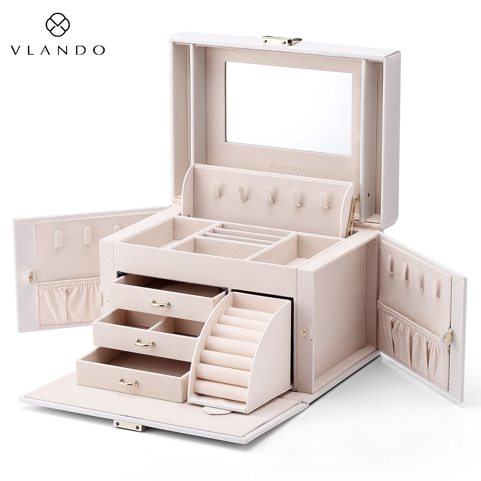 VLANDO City Beauty Classic Large Capacity Jewelry Box