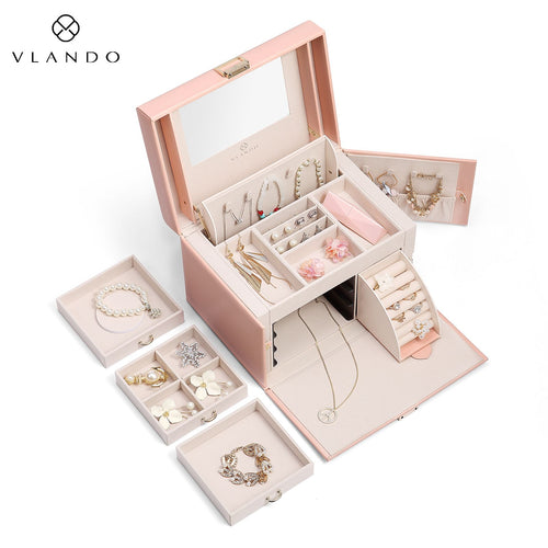 VLANDO City Beauty Classic Large Capacity Jewelry Box